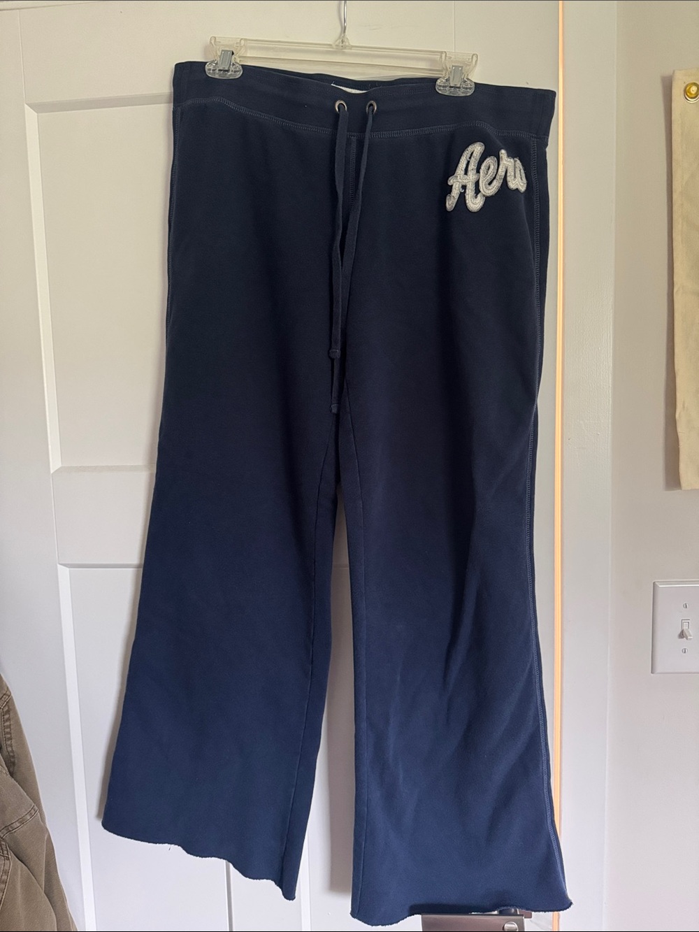 Aeropostale Navy Blue Wide-Leg Track Pants